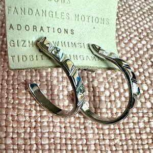 NWT Anthropologie zircon Hoops  Earrings